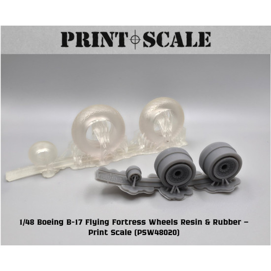 B-17 Flying Fortress Wheels PSW48020 Scale 1/48