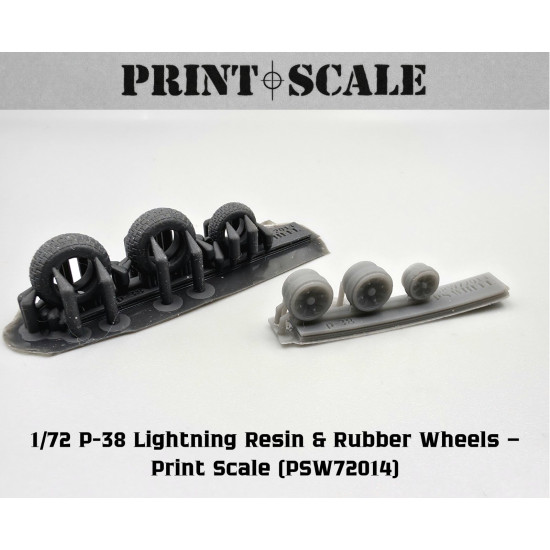 P-38 Lightning Wheels PSW72014 Scale 1/72