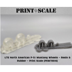 P-51 Mustang Wheels PSW72016 Scale 1/72