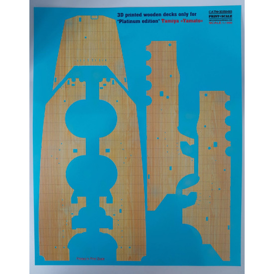 3d Printed Wooden Decks For Platinum Edition Tamiya Yamato 3d350-003 Scale 1-350