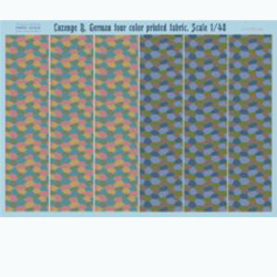 Lozenge B. German four color printed fabric 006-camo Scale 1/48