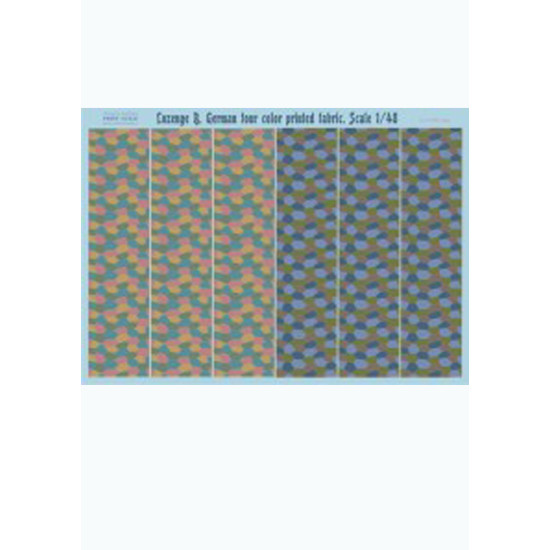 Lozenge B. German four color printed fabric 006-camo Scale 1/48