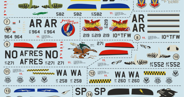 A-10 Thunderbolt II 72-102 1/72 Aircraft Decals