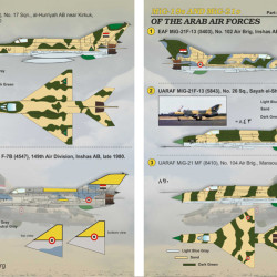 ARAB AIR FORCES MiG-19 MiG-21 Part-2 48-091 Scale 1/48