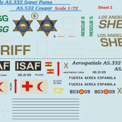 AS.332 Super Puma AS.532 Cougar 72-218 Scale 1/72
