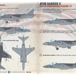 AV-8B Harrier. Units operation Iraqoi Freedom I-VI 72-463 Scale 1/72