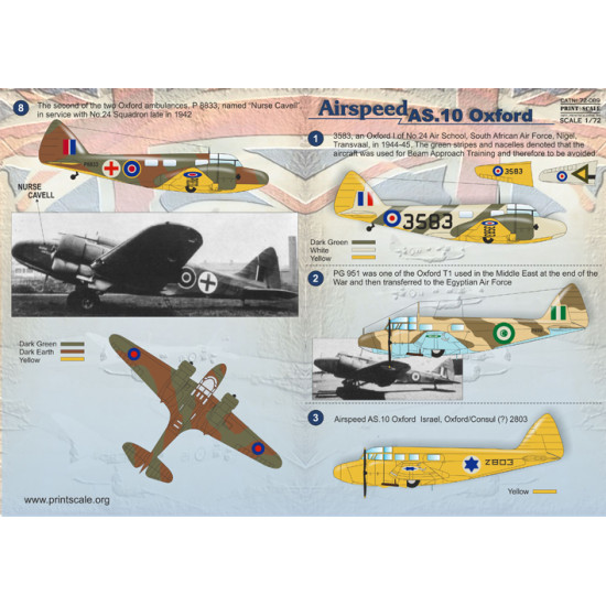 Airspeed AS.10 Oxford 72-089 Scale 1/72