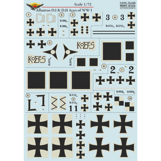 Albatros D.I & D.II Aces of WWI 72-235 Scale 1/72