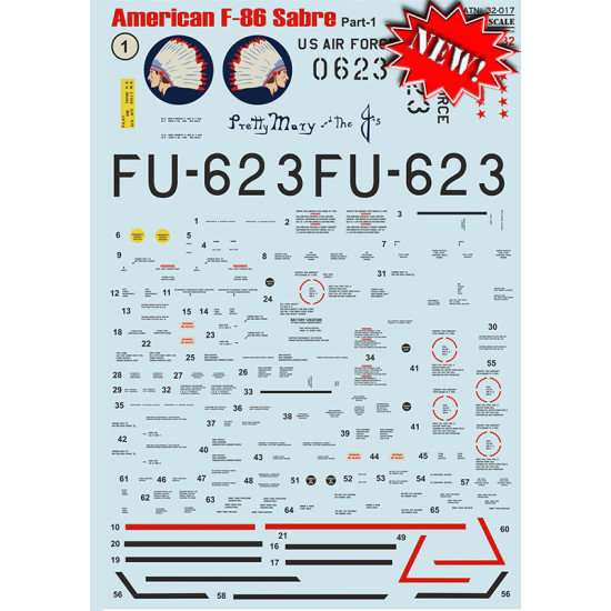 American F-86 Sabre Part-1 32-017 Scale 1/32