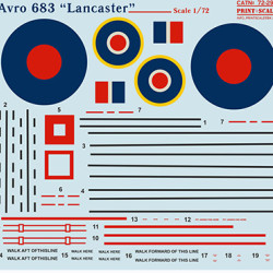 Avro 683 Lancaster 72-296 Scale 1/72