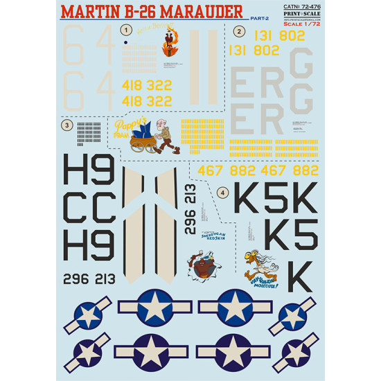 B-26 Marauder Part 2 72-476 Scale 1/72