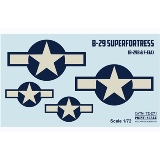 B-29 Superfortress, (B-29B & F-13A) 72-271 Scale 1/72
