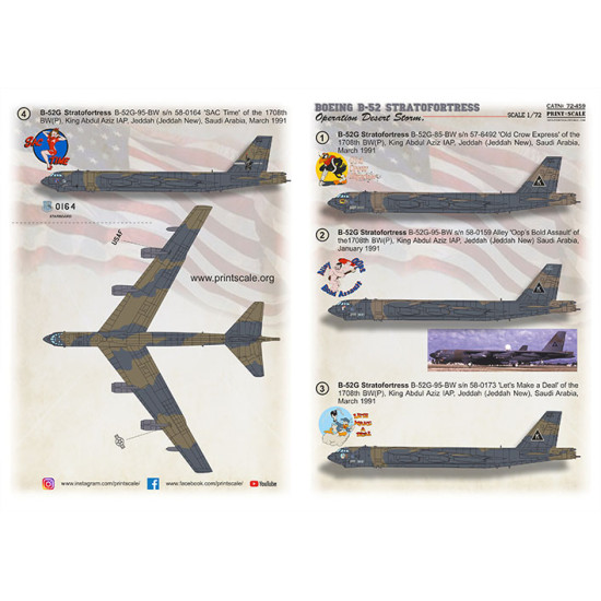 B-52 Stratofortress. Operation Desert Storm 72-459 Scale 1/72