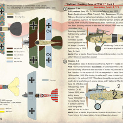 Balloon-Busting Aces of WW I Part 1 - Germany 72-227 Scale 1/72