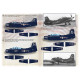 Blue CAG SPADS. Carrier Air Group CO AD Skyraiders 72-432 Scale 1/72