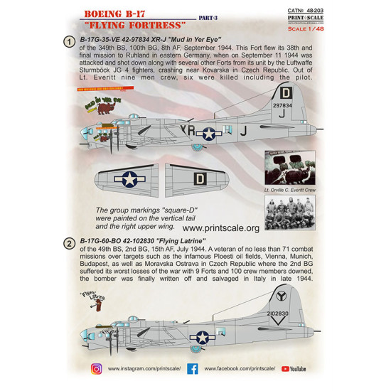 Boeing B-17 Flying Fortress Part 3 48-203 Scale 1/48