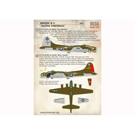 Boeing B-17 Flying Fortress part-1 48-115 Scale 1/48