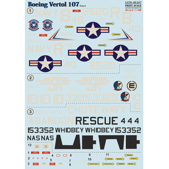 Boeing-Vertol 107 Part 3 48-247 Scale 1/48