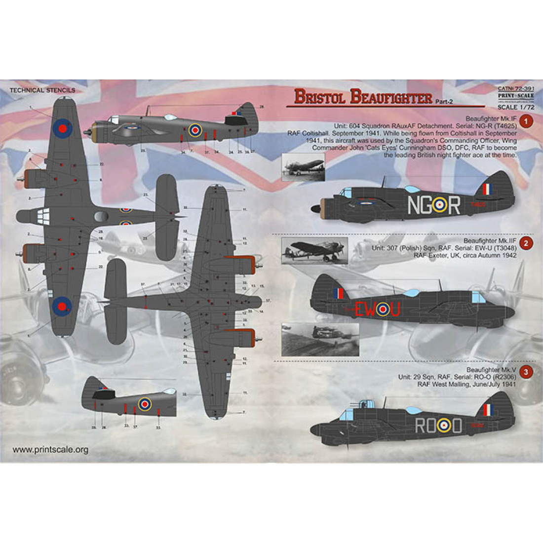 Bristol Beaufighter Part-2 / 72-391 / Product Details, Scale: 1/72