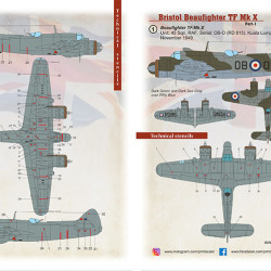 Bristol Beaufighter TF.Mk.X Part-1 48-205 Scale 1/48