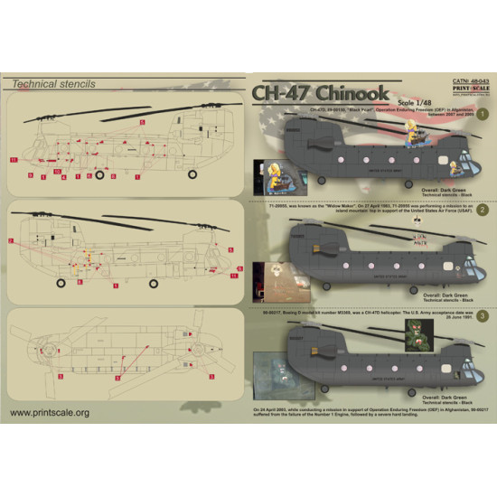CH-47 Chinook 48-043 Scale 1/48