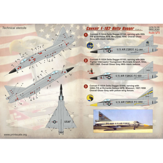 Convair F-102 Delta Dagger Part 2 72-150 Scale 1/72