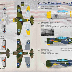 Curtiss P-36 Hawk. Hawk 75 Part-2 72-381 Scale 1/72