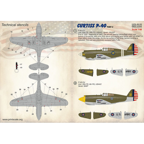 Curtiss P-40 C, CU. Part 2 48-169 Scale 1/48