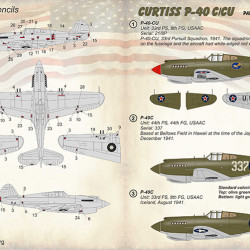 Curtiss P-40 C/CU Part 1 72-322 Scale 1/72