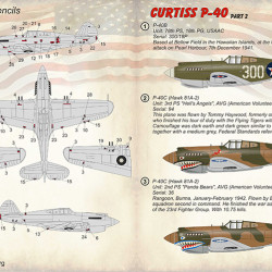 Curtiss P-40 Part 2 72-323 Scale 1/72