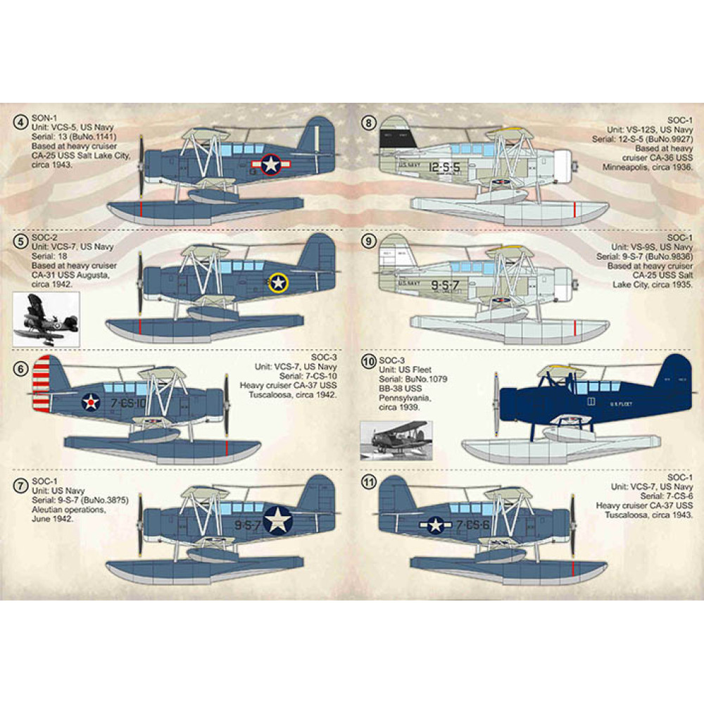 Curtiss SOC Seagull Scale Model Kits | www.printscale.org, Scale: 1/72