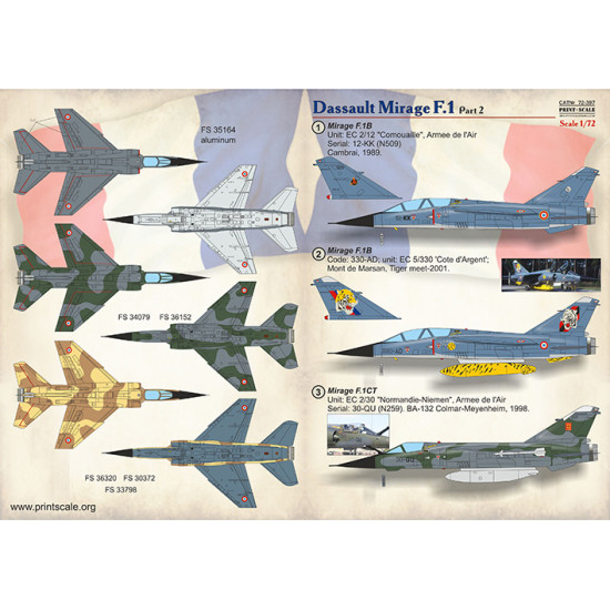 Dassault Mirage F.1 Part-2 72-397 Scale 1/72
