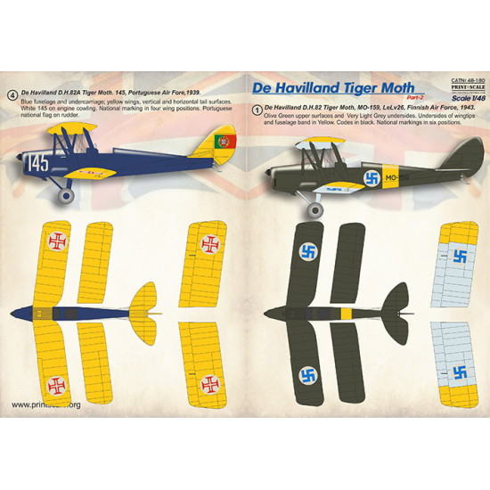 De Havilland Tiger Moth Part 2 48-180 Scale 1/48