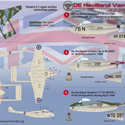 De Havilland Vampire one-seater 72-051 Scale 1/72