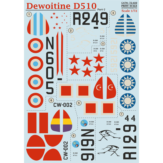 Dewoitine D.510. Part 2 72-409 Scale 1/72
