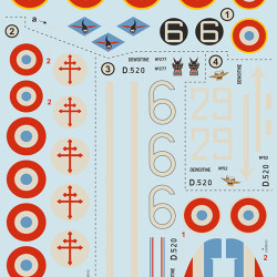 Dewoitine D.520 Part 1 48-249 Scale 1/48