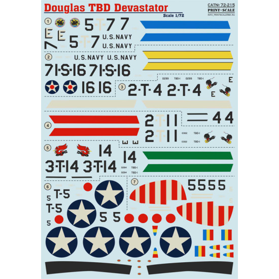 Douglas TBD Devastator 72-215 Scale 1/72