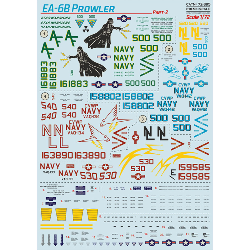 EA-6B Prowler Part 2/72-395 and 1. EA-6B Prowler BuNo. 161883 AF 500 ...