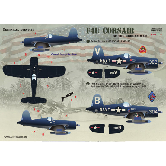 F 4 U Corsair 72-052 Scale 1/72