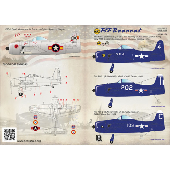 F 8 F Bearcat 72-013 Scale 1/72