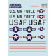 F-100 Super Sabre technical stencils 48-221 Scale 1/48