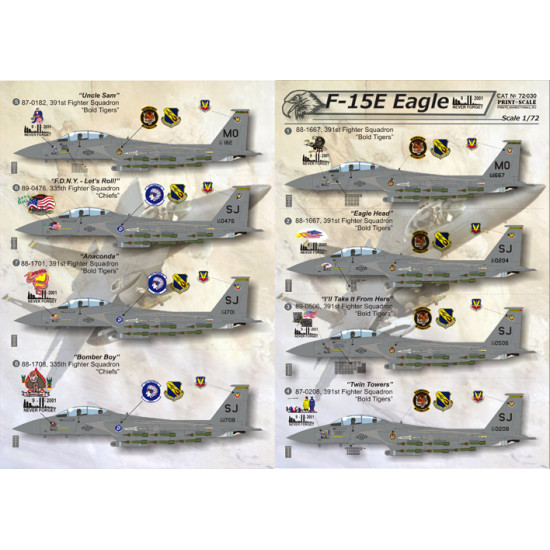 F-15E EAGLES 72-030 Scale 1/72