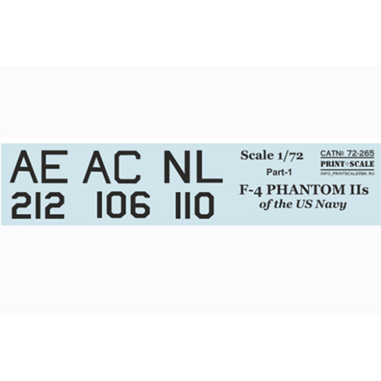 F-4 Phantom IIs Part-1 72-265 Scale 1/72