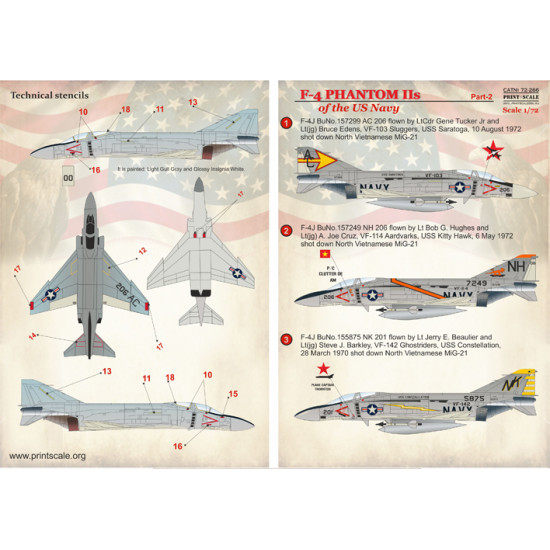F-4 Phantom IIs Part-2 72-266 Scale 1/72