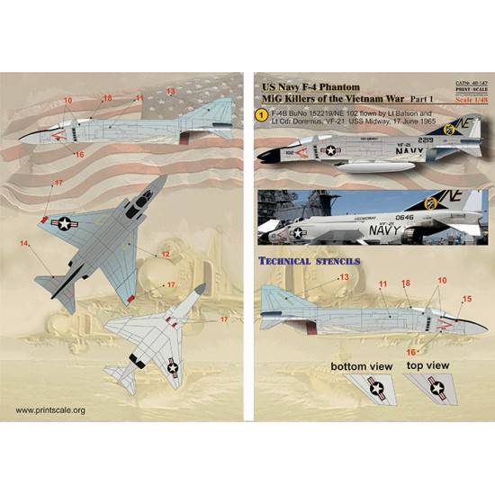 F-4 Phantom MIG Killers Vietnam War Part-1 48-147 Scale 1/48