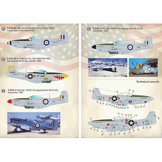 F-51 Mustang. Units of the Korean War 144-022 Scale 1/144