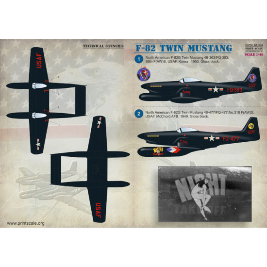 F-82 Twin Mustang 48-064 Scale 1/48