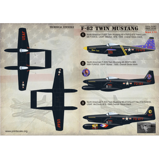 F-82 Twin Mustang 72-067 Scale 1/72