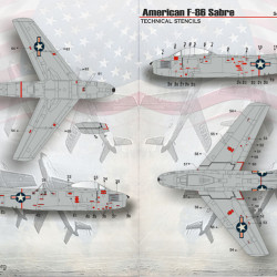 F-86E Sabre Technical stencils 48-066 Scale 1/48