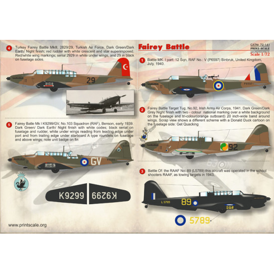 Fairey Battle 72-141 Scale 1/72